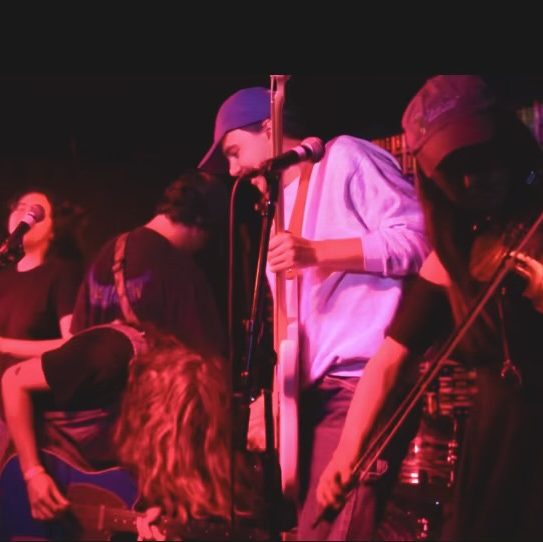 Horse Bitch band members onstage at the DLC in Salt Lake City